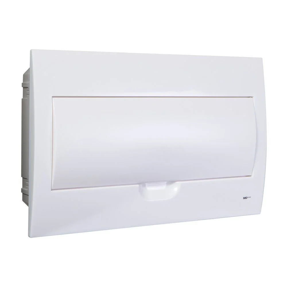 Quadro De Distribuição Margirius Qde-18 De Embutir Para 18 Polos Branco Branco
