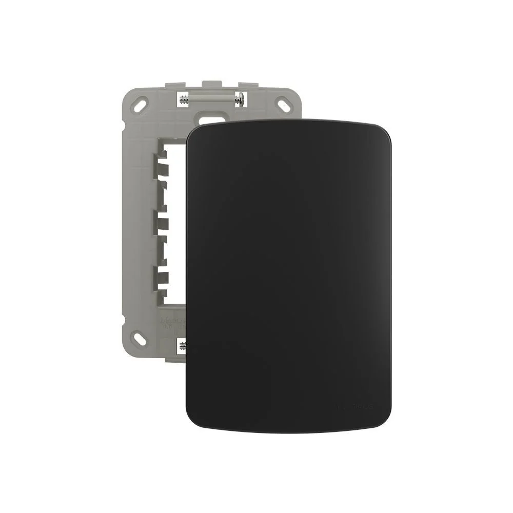 Conj Placa 4x2 Cega Pt C/ Suporte B3
