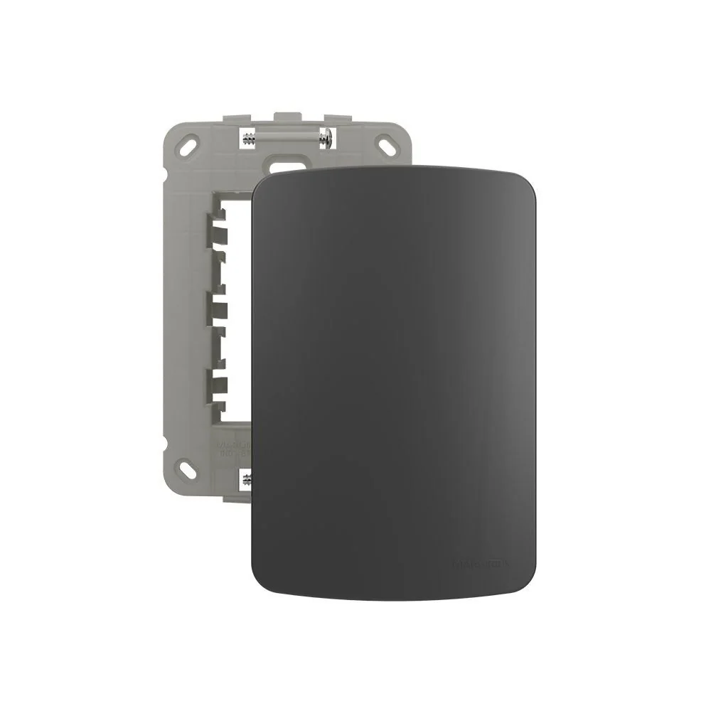 Placa Cega Com Suporte Margirius B3 Colors 4x2 Grafite