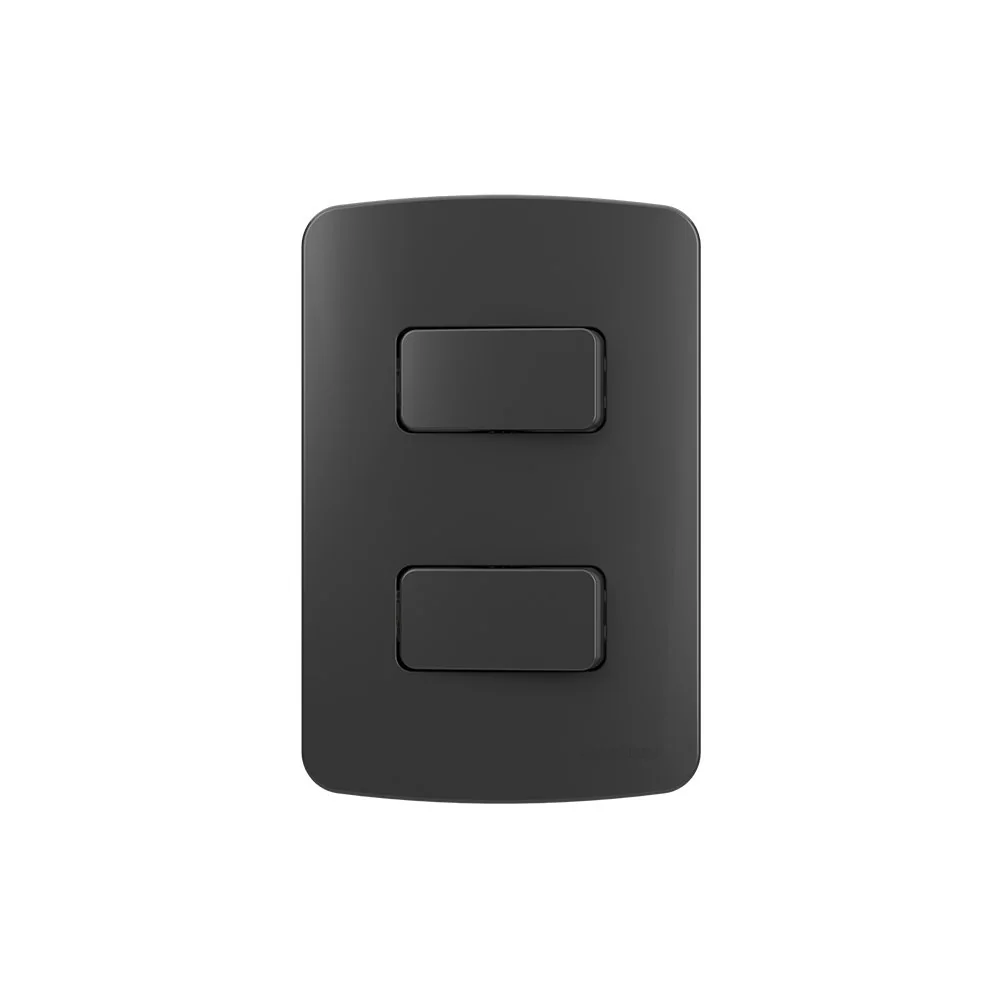 Interruptor Simples Duplo Margirius B3 Colors 10a Com Placa 4x2 Grafite