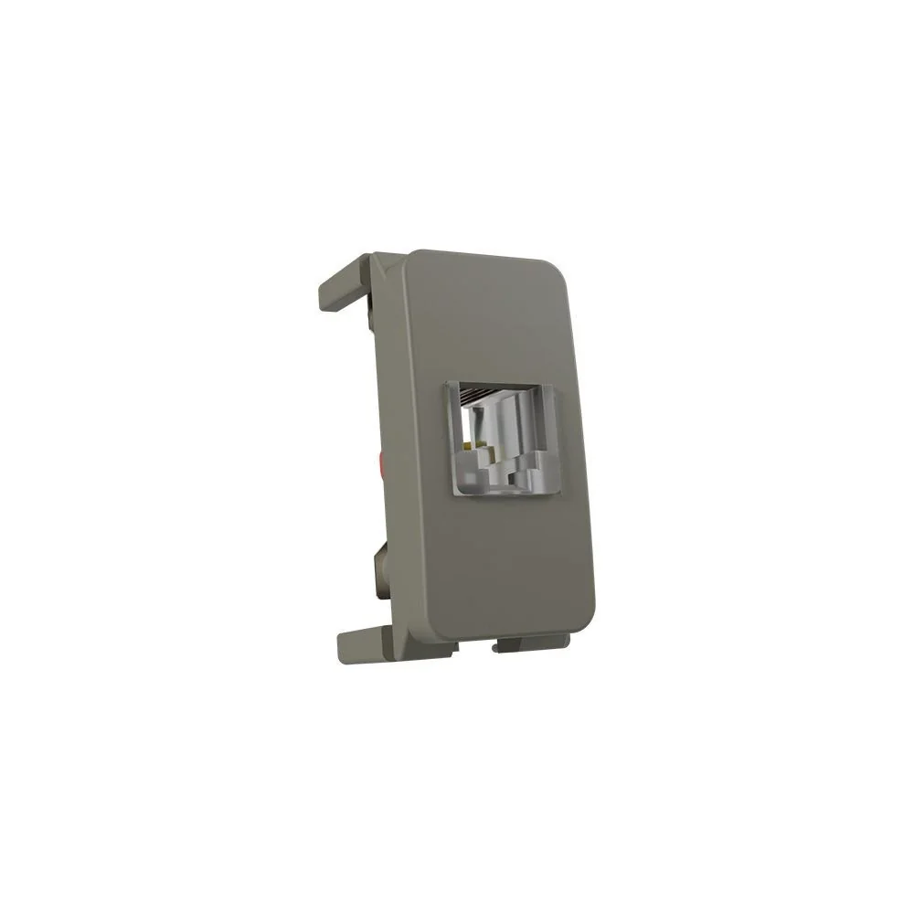 Módulo Tomada Para Telefone Padrão Americano Margirius B3 Colors Rj11 4 Fios Argila