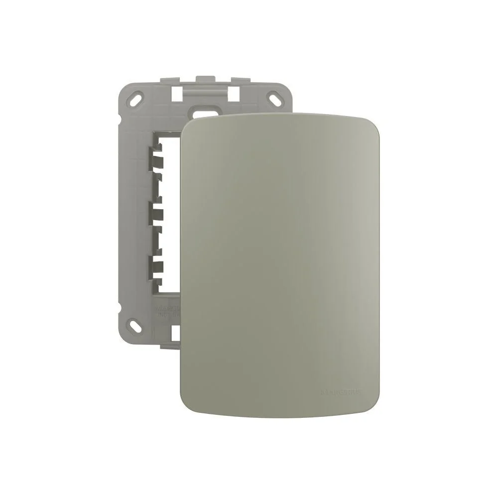 Placa Cega Com Suporte Margirius B3 Colors 4x2 Pérola