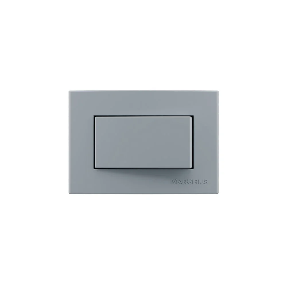 Placa Para Móveis 65x45 Com Interruptor Paralelo Margirius Sleek Colors 10a Cinza Cinza