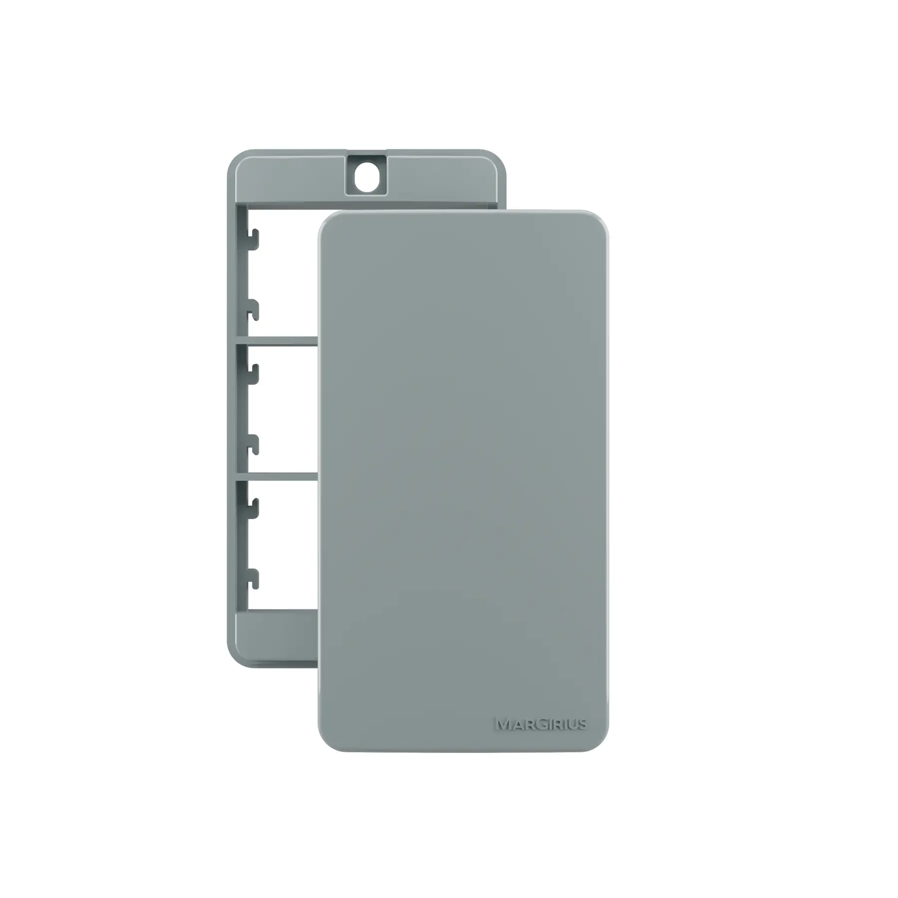 Placa Cega para Condulete 3/4" com Suporte Cinza Margirius