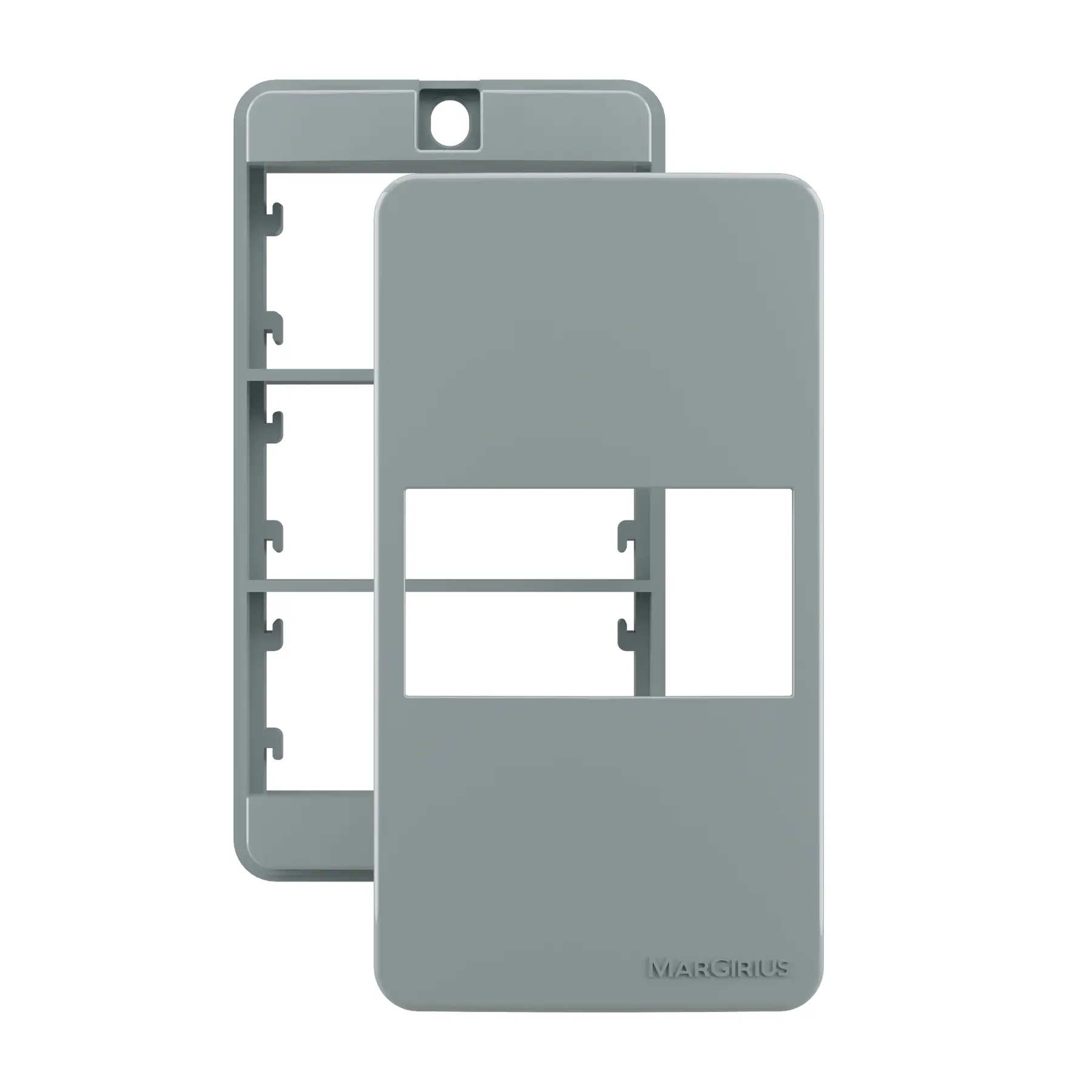 Placa para Condulete 1" com Suporte Cinza Margirius