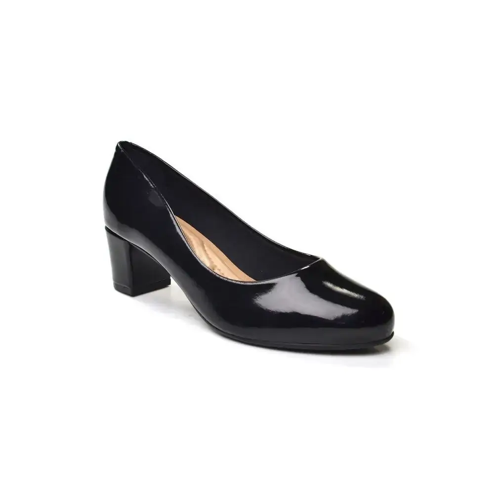 Sapato Feminino Beira Rio 34 Preto Verniz Cristal
