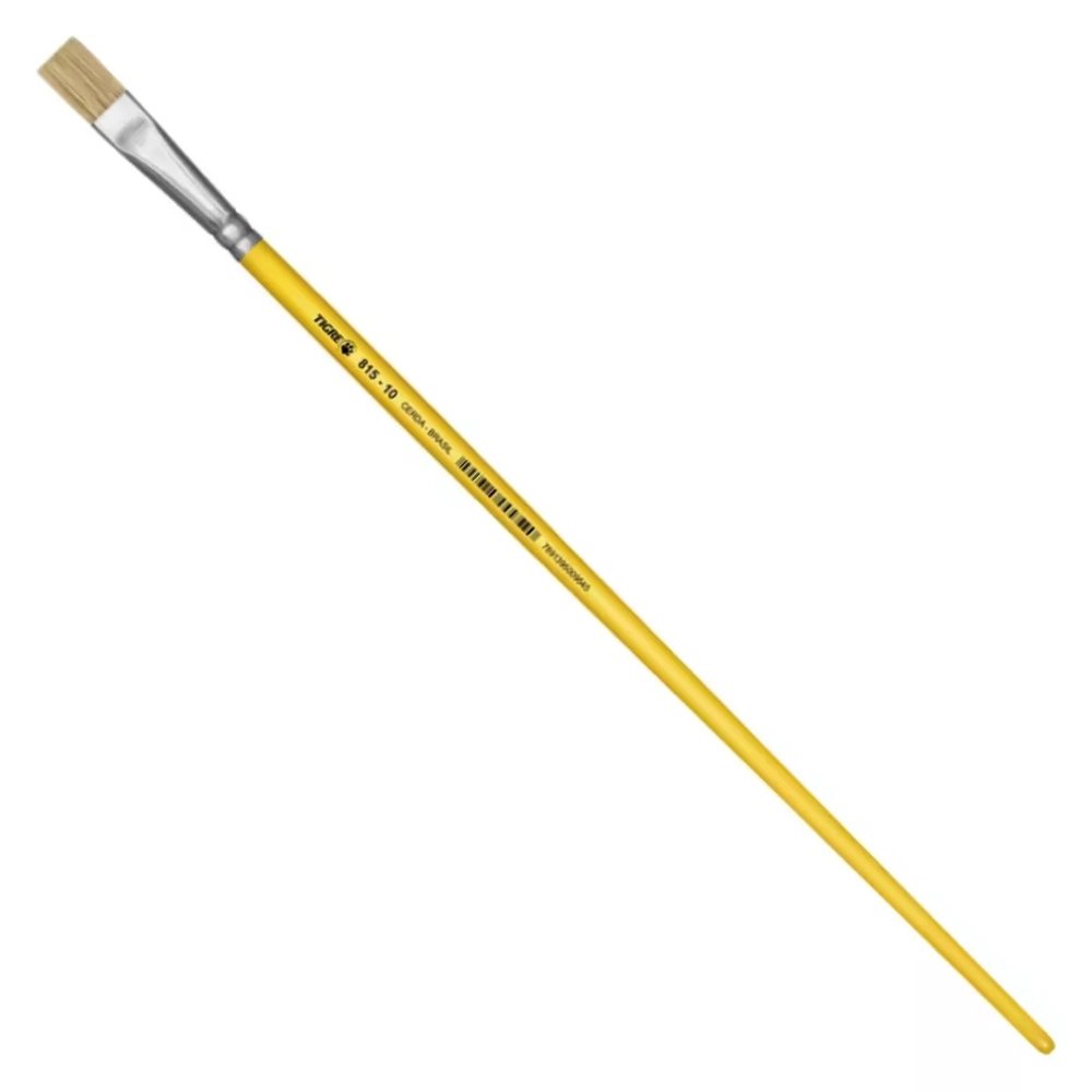 Pincel Chato Longo Cerda Natural 815-10 Nº10 Médio Tigre