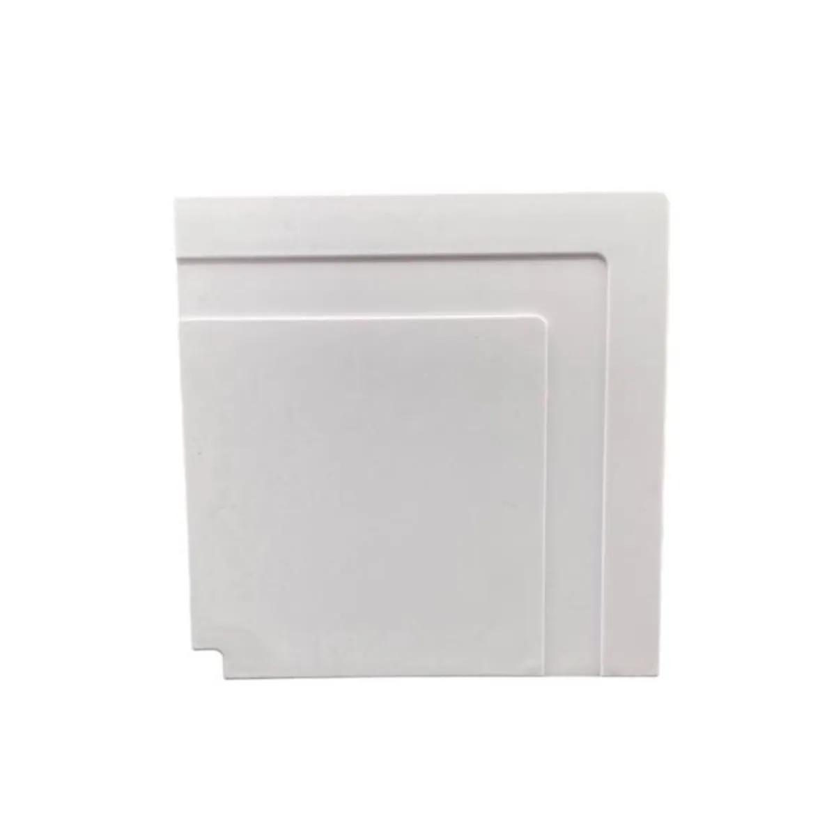 Soculo De Portas Superior Branco Neve 10cm Para Rodapé Real Pvc