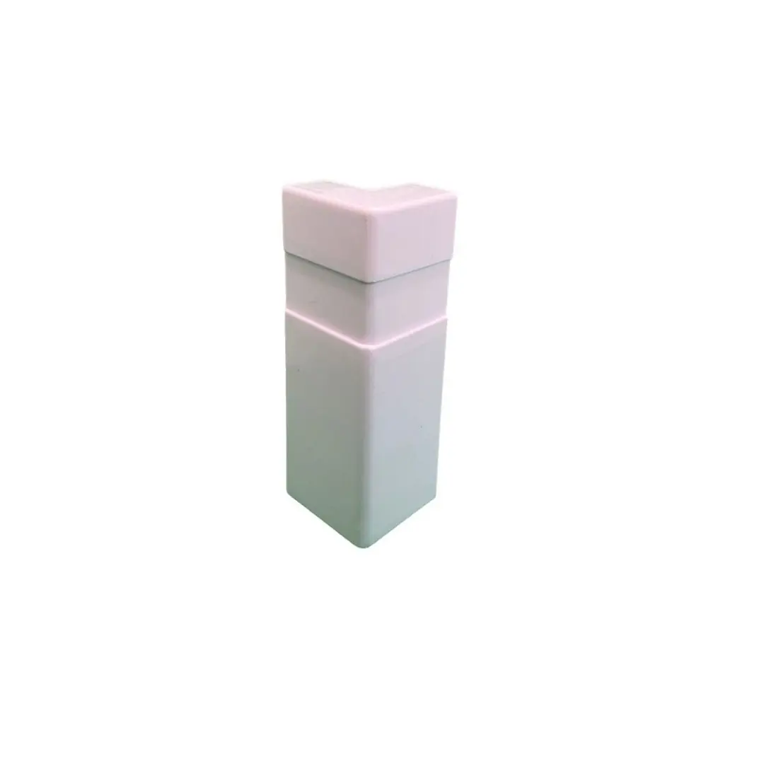 Canto Externo Branco Neve 7cm Para Rodapé Real Pvc
