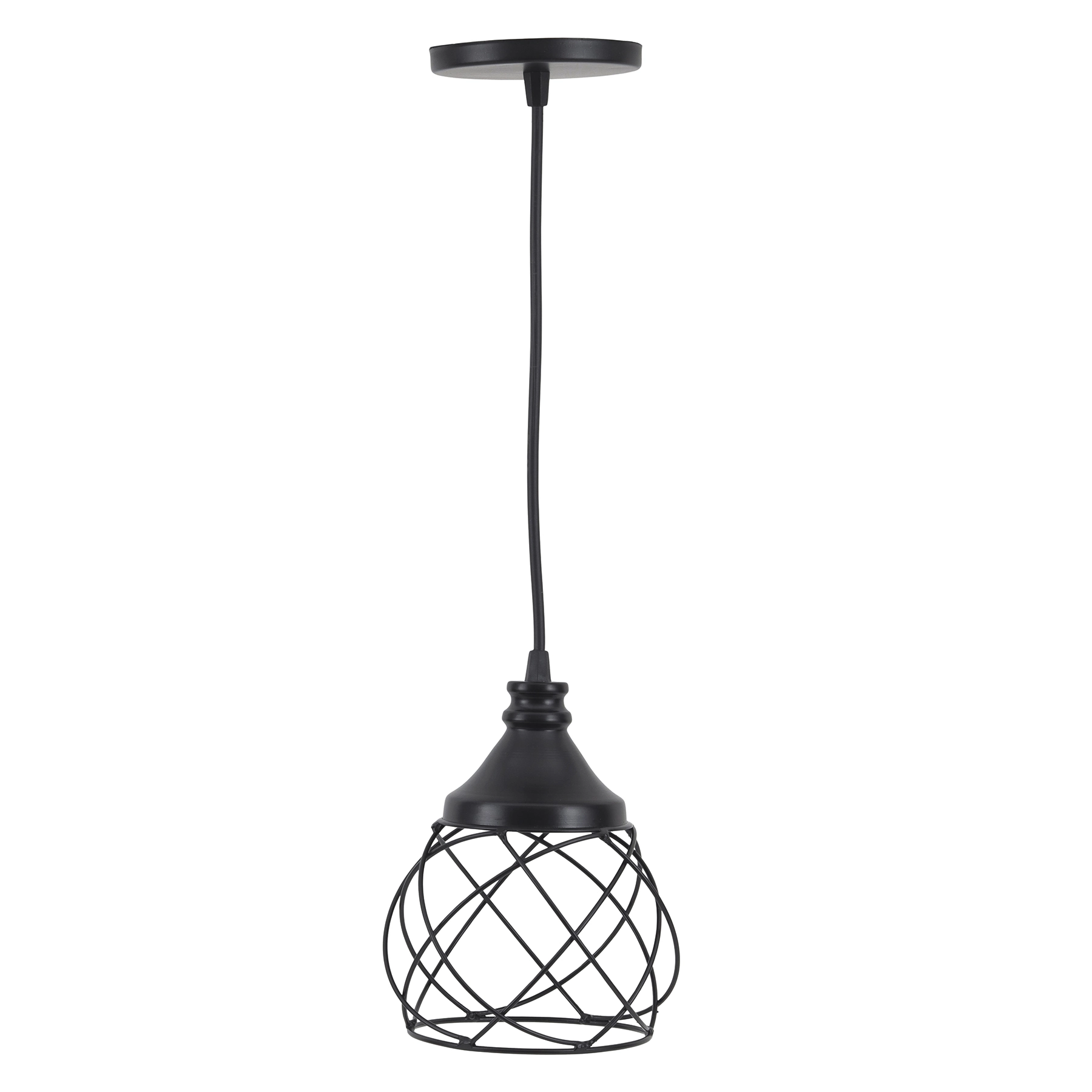 Pendente Externo 1 Lâmpada Metal Preto Esfera Transpassada Primor