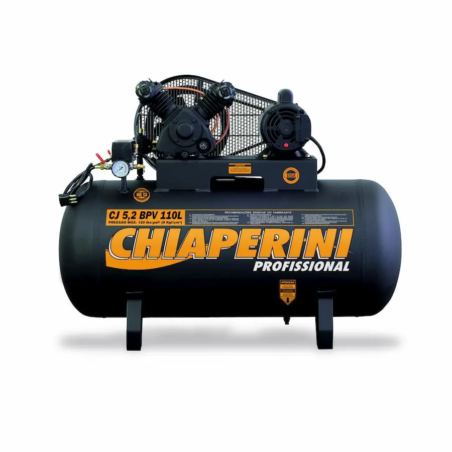 Compressor Ar 5,2 Bpv S/rodas Tri Aberto 1hp 110l Chiaperini