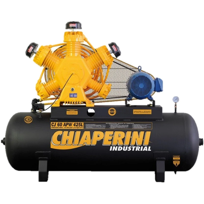 Compressor Chiaperini Cj 60 Apw 425 Litros 175 Libras 15 Cv Trifásico Contínuo