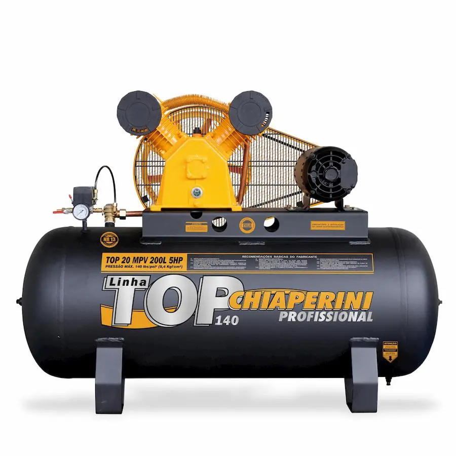 Compressor De Ar Média Pressão Trifásico Aberto 5hp 200l 009807 Chiaperini