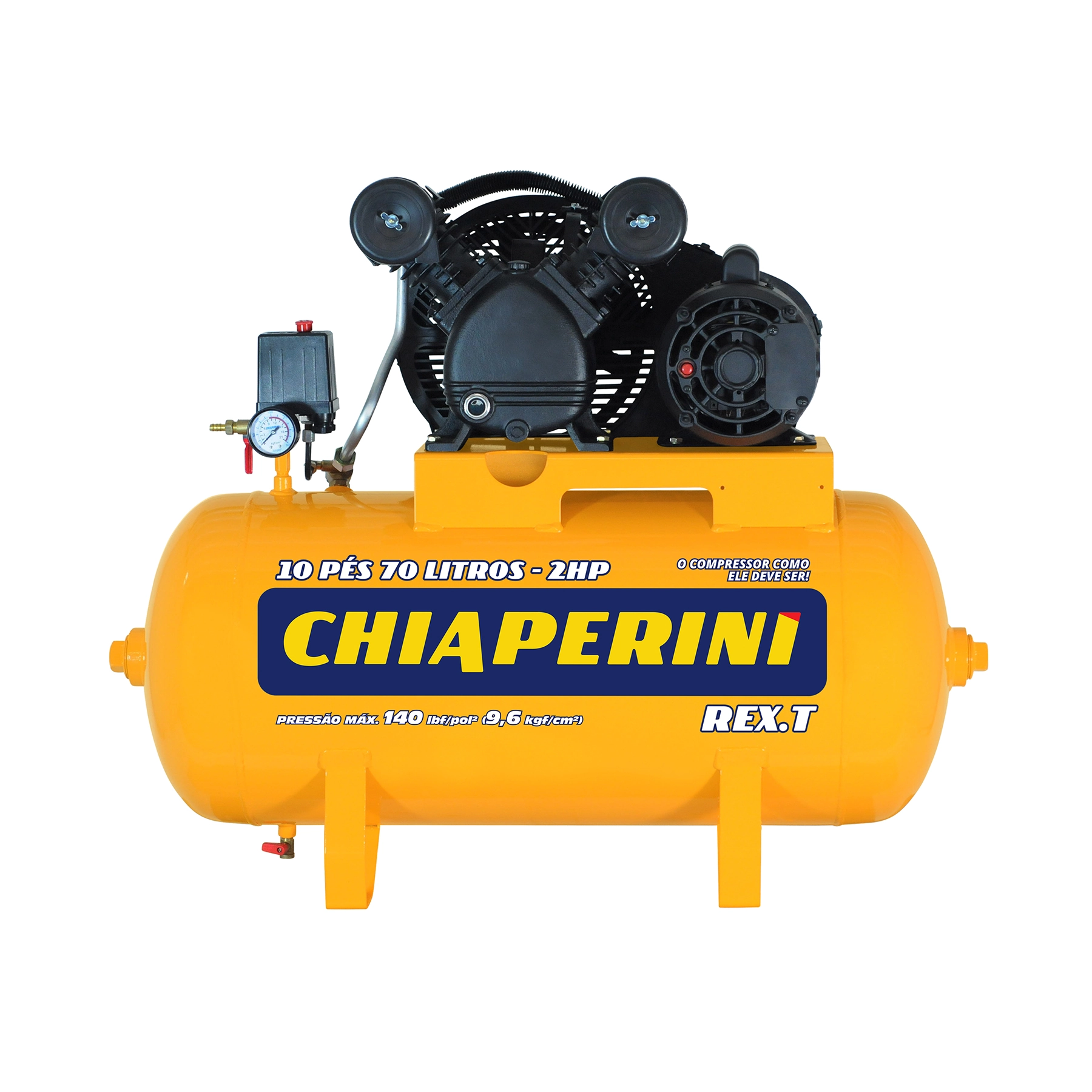 Compressor de Ar Alternativo Pistão Chiaperini 70L 2HP Bivolt REX.T REX.T