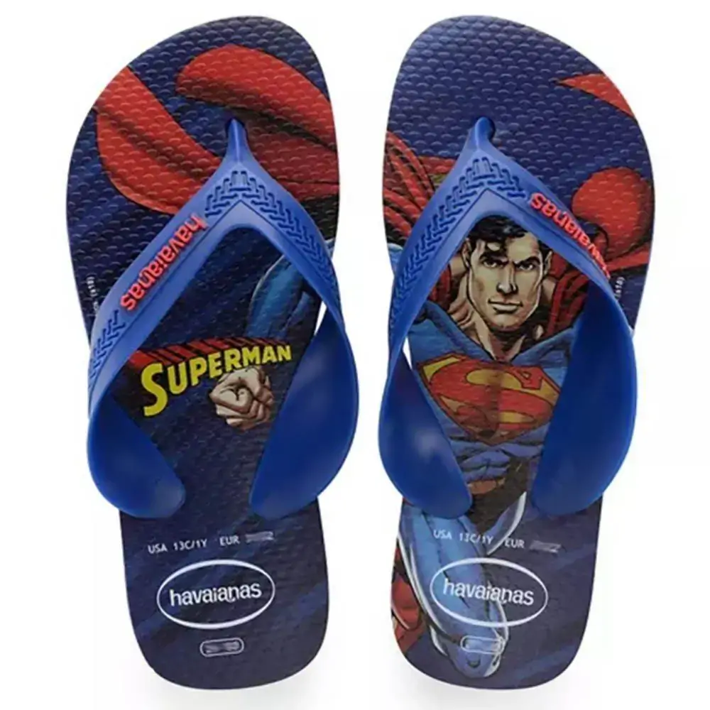 Chinelo Hav Kids Max Herois Preto/preto 35/36