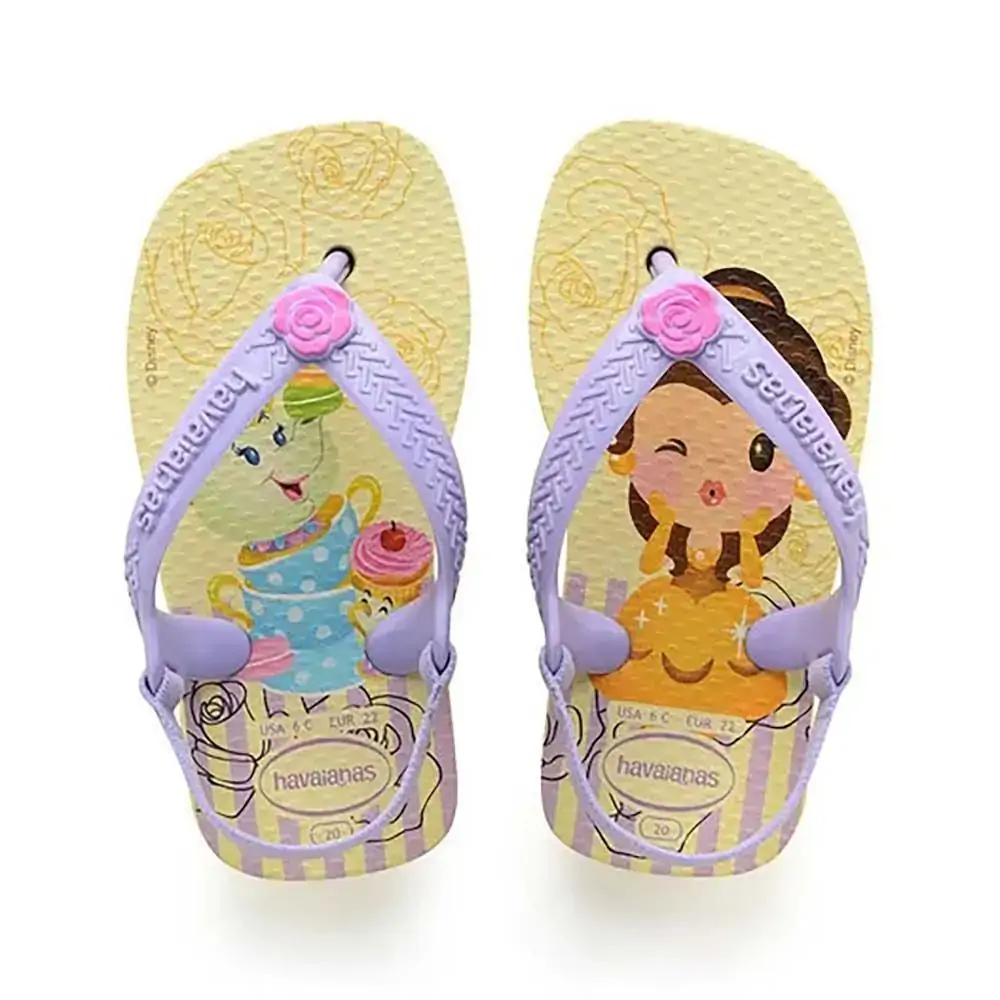 Chinelo Hav New Baby Disney Princess Amarelo/
