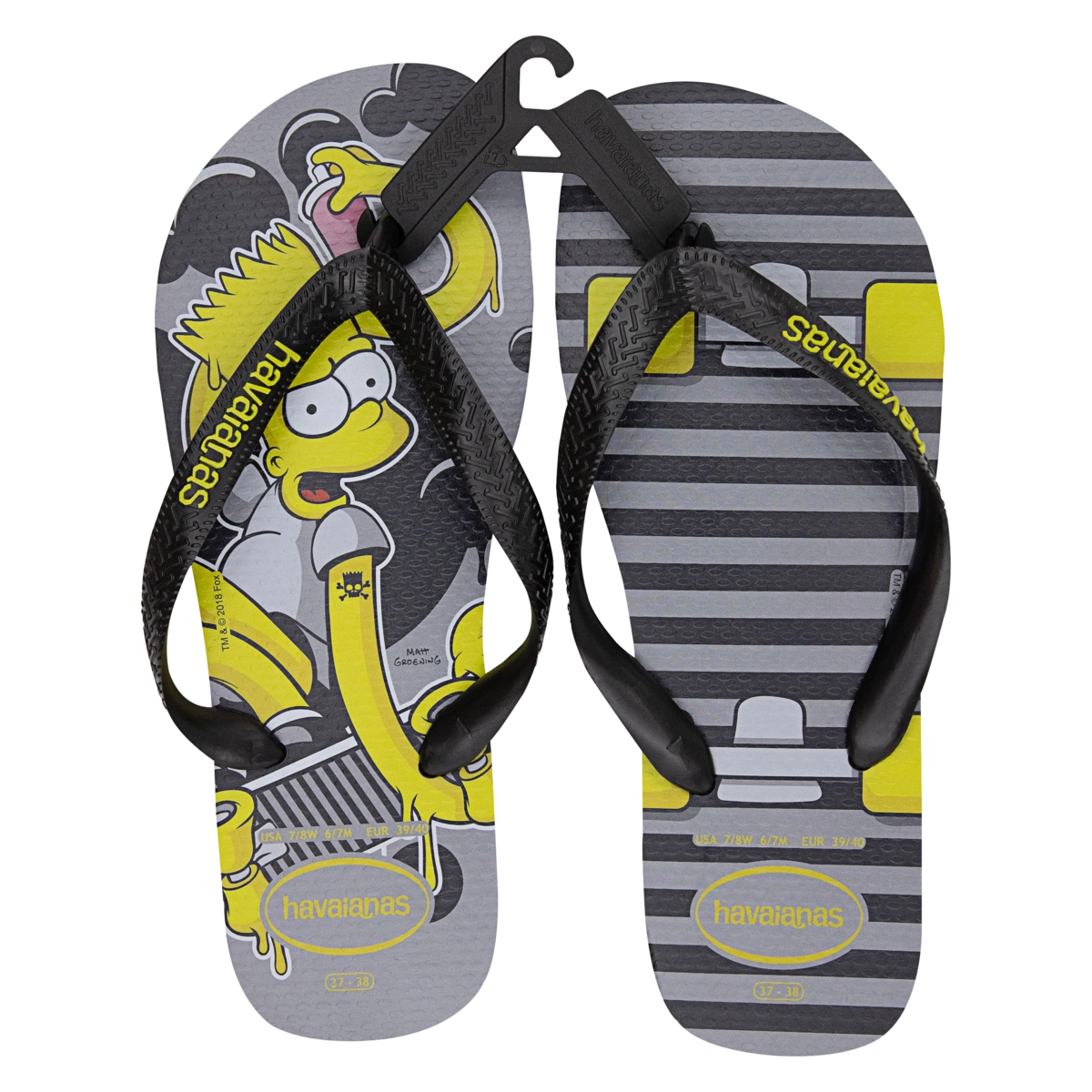 Sandália Cinza Aço Simpsons Havaianas N 37/38