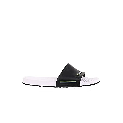Chinelo Slide Brasil, Havaianas, Adulto Unissex, Branco/preto, 39/40