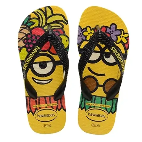 Chinelo Havaianas Kids Minions Amar/preto 23/24