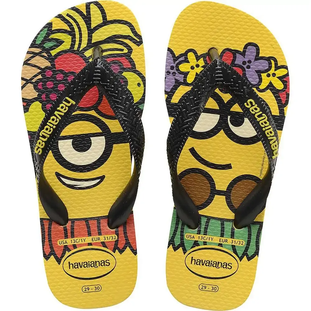 Chinelo Ad Havaianas Minions Ama/pto/ama