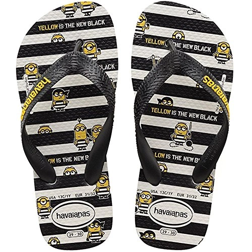 Chinelo Ad Havaianas Minions Bco/pto