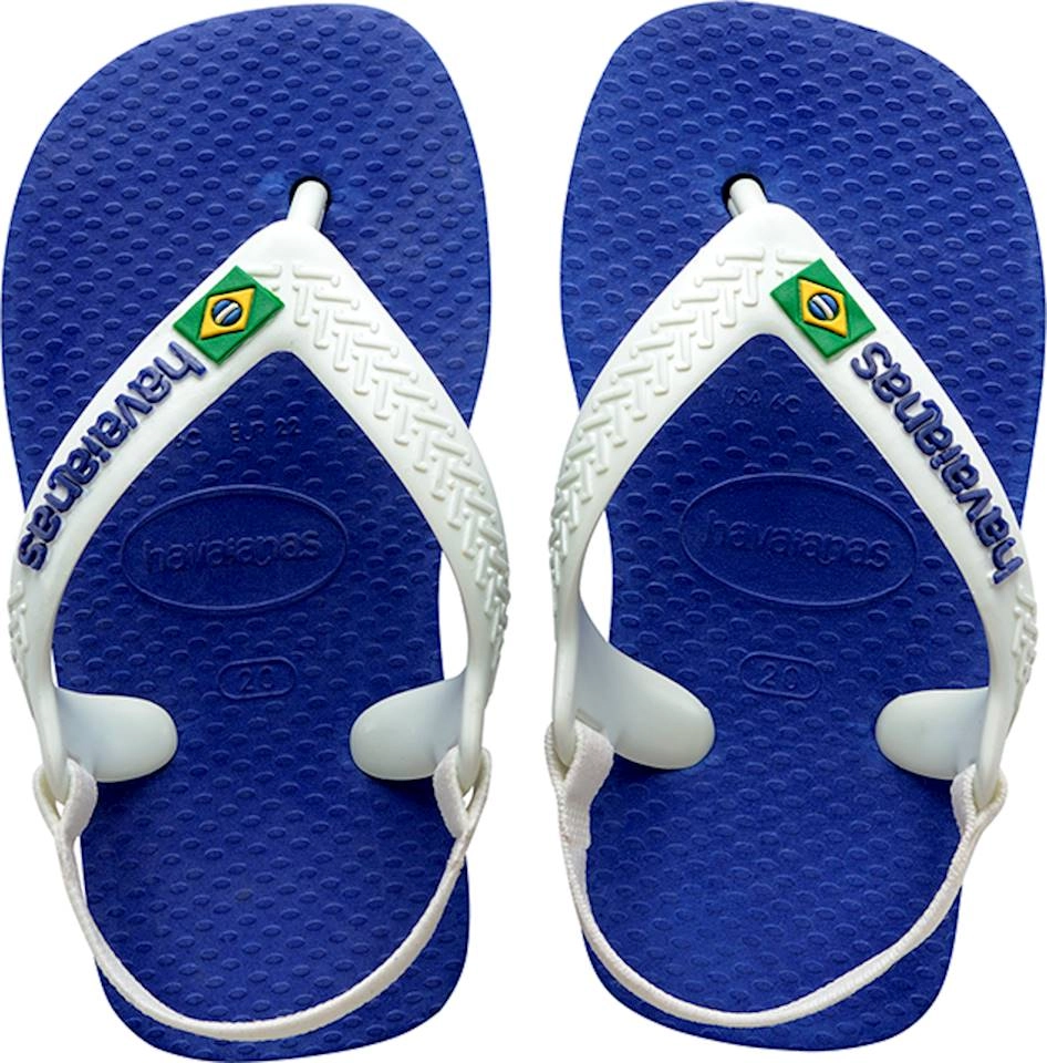 Chinelo Baby Havaianas Brasil Logo Azul