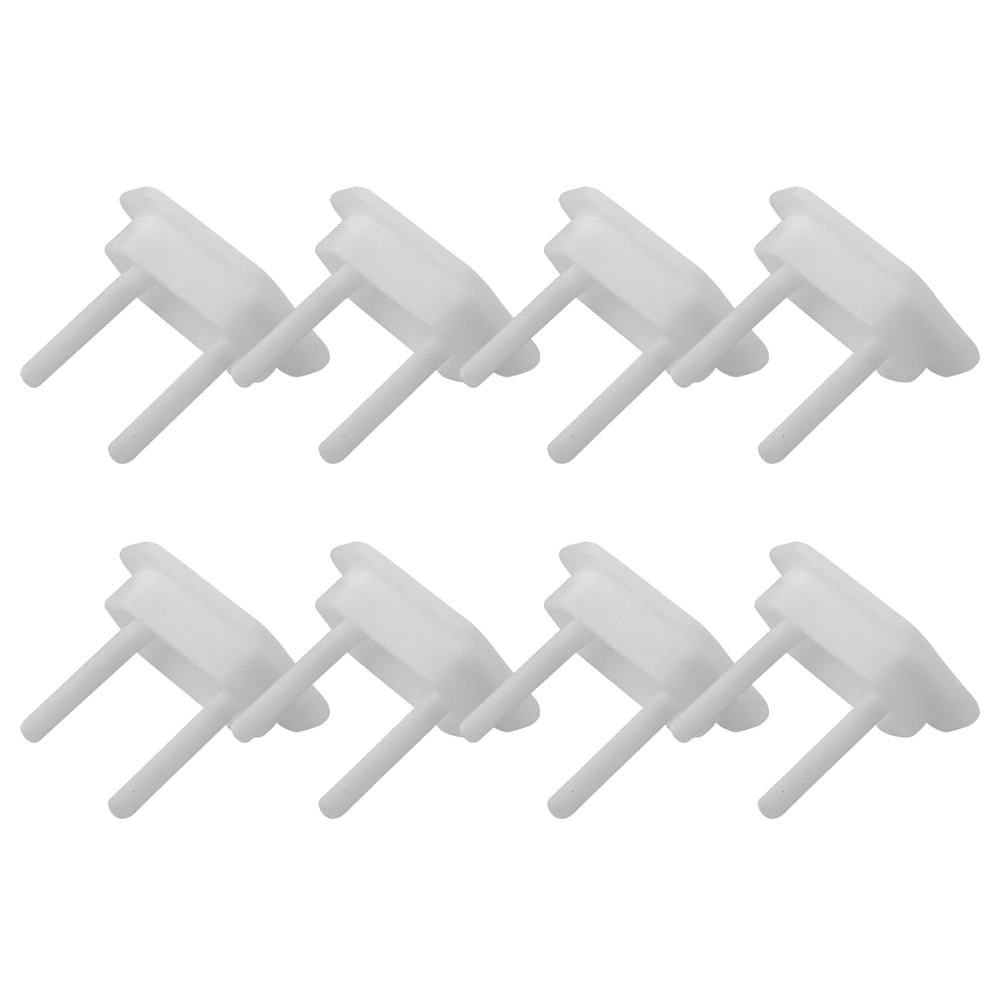 Kit 8 Protetor De Tomada Elétrica Padrão Branco Anti Choque