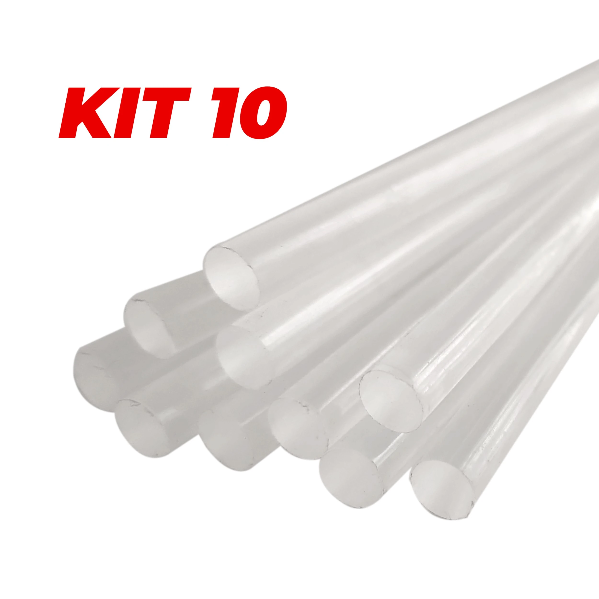 Kit 10 Bastão Refil Cola Quente Fino