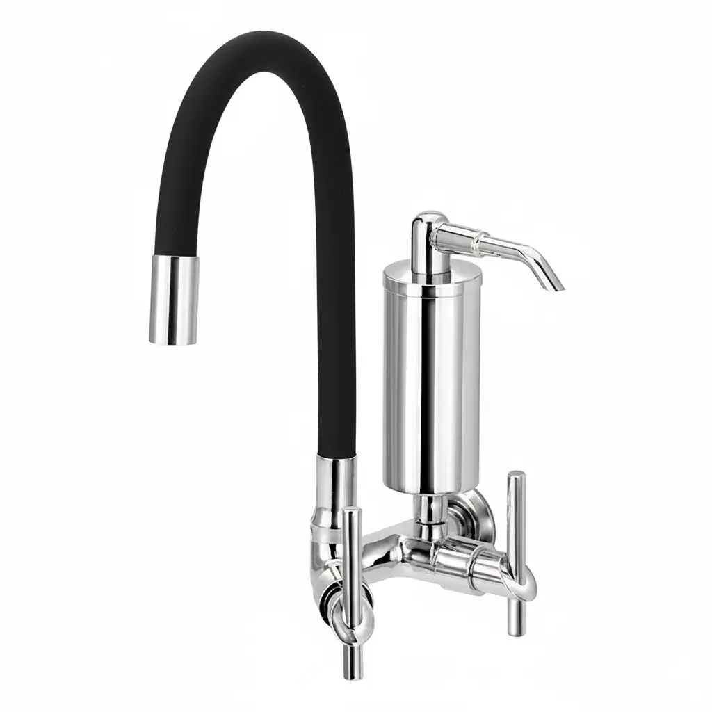 Torneira Gourmet Com Filtro De Cozinha Flexível Preta 1/4 De Volta Copo Slim C61 - Um Novo Conceito.