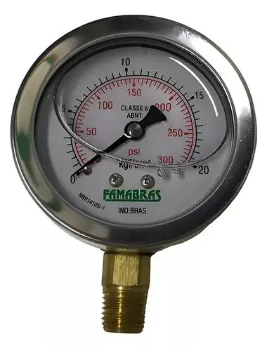 Manometro Fsig 62/1 C/glic 300psix20kgf 1/4npt Fa33130