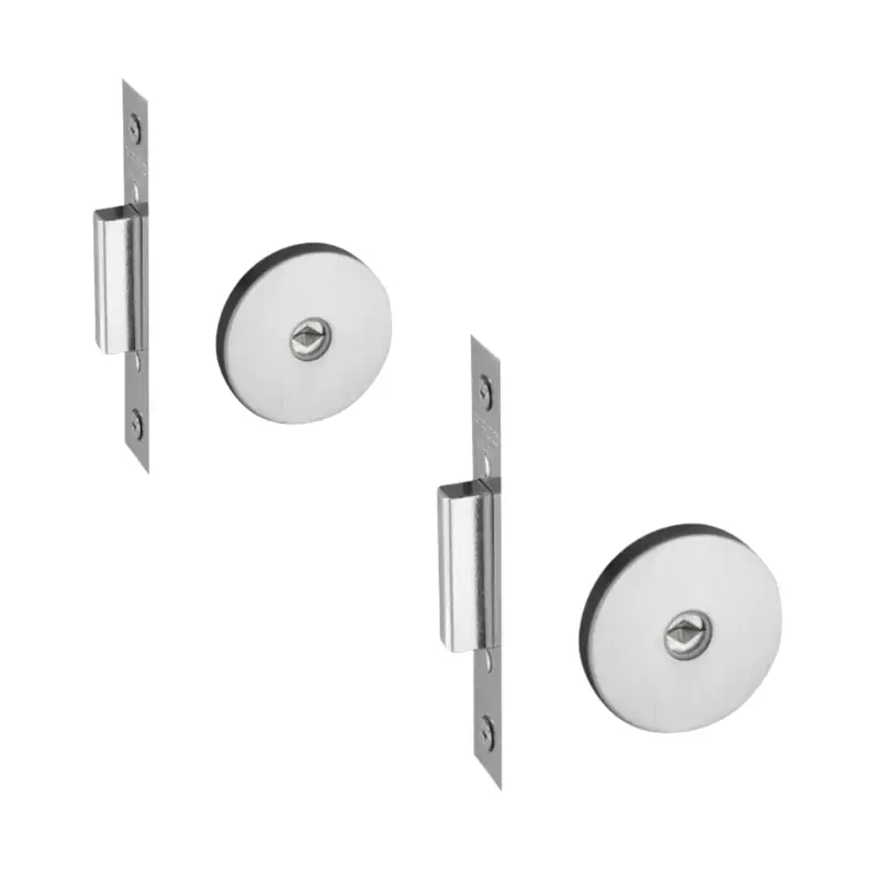 Par De Travas Tetra 11000 Roseta Redonda Inox Escovado