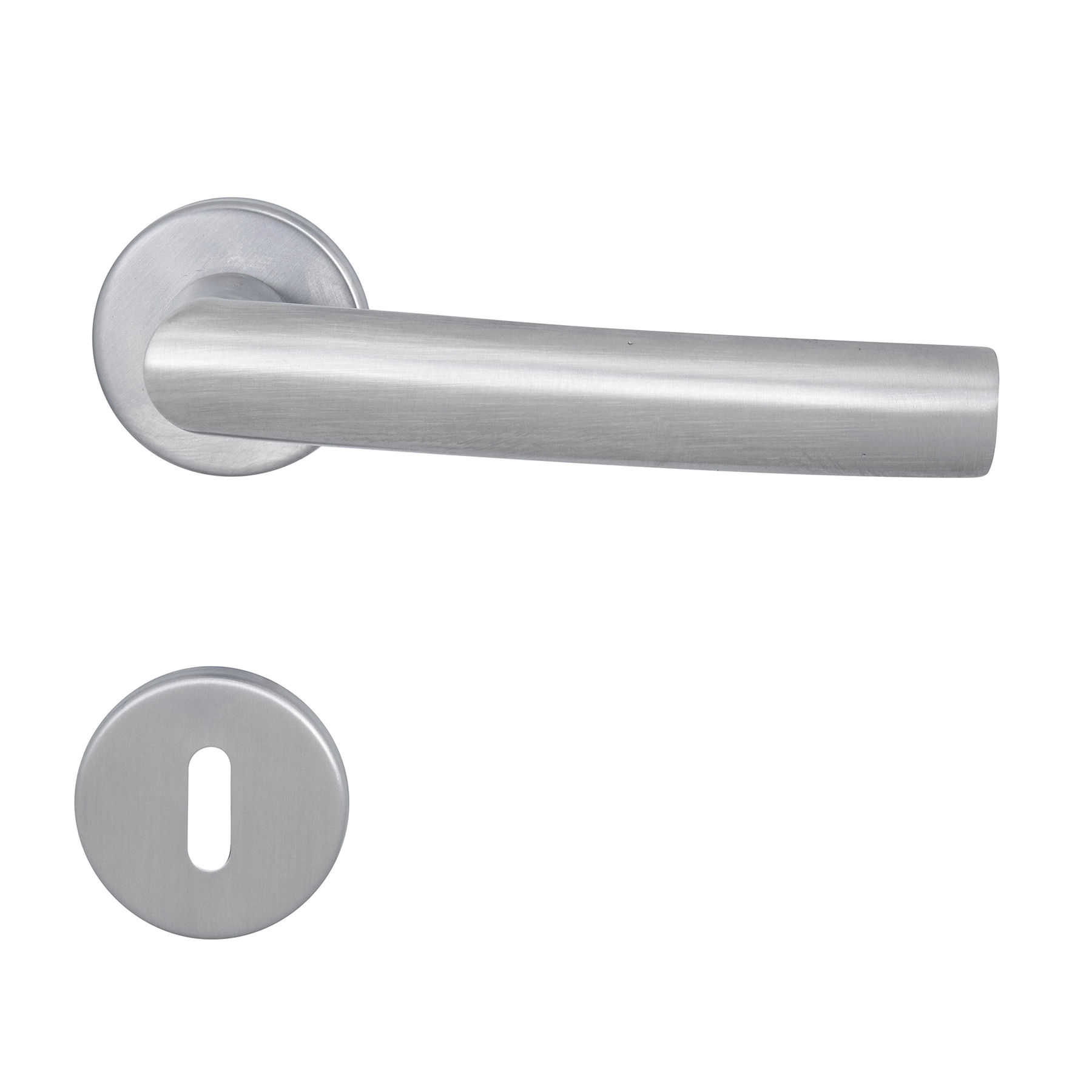 Fechadura para Porta Interna Pado Luma Escovado 55mm Aço Inox Chave Simples
