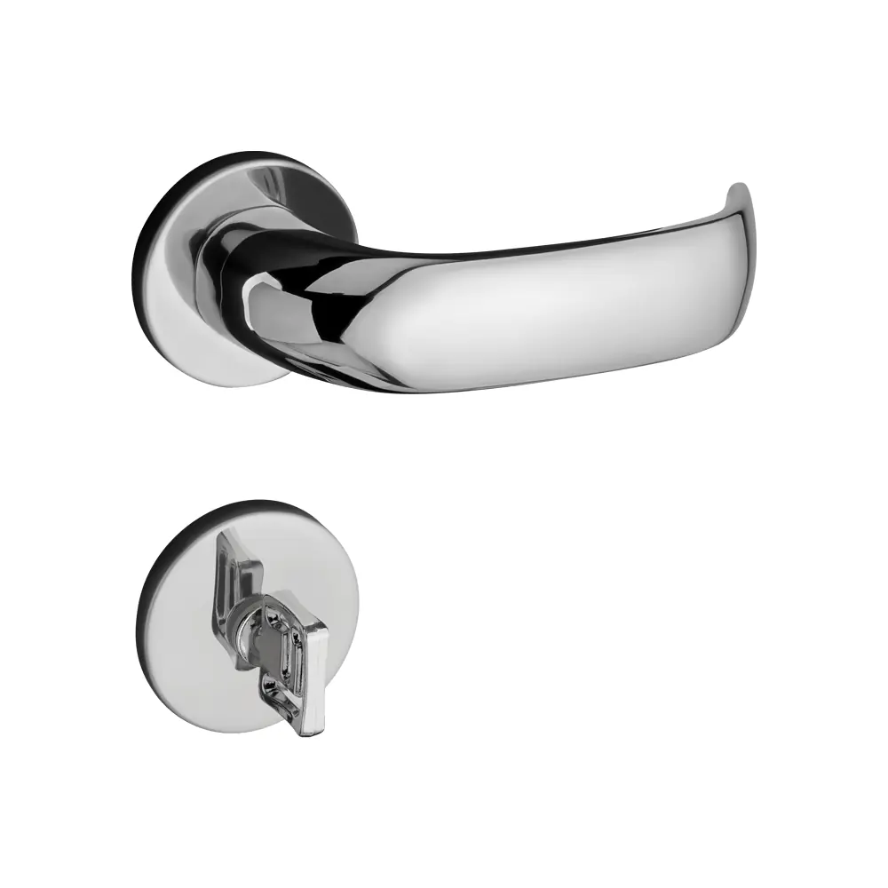 Fechadura Contemporânea Cromado Premium Banheiro