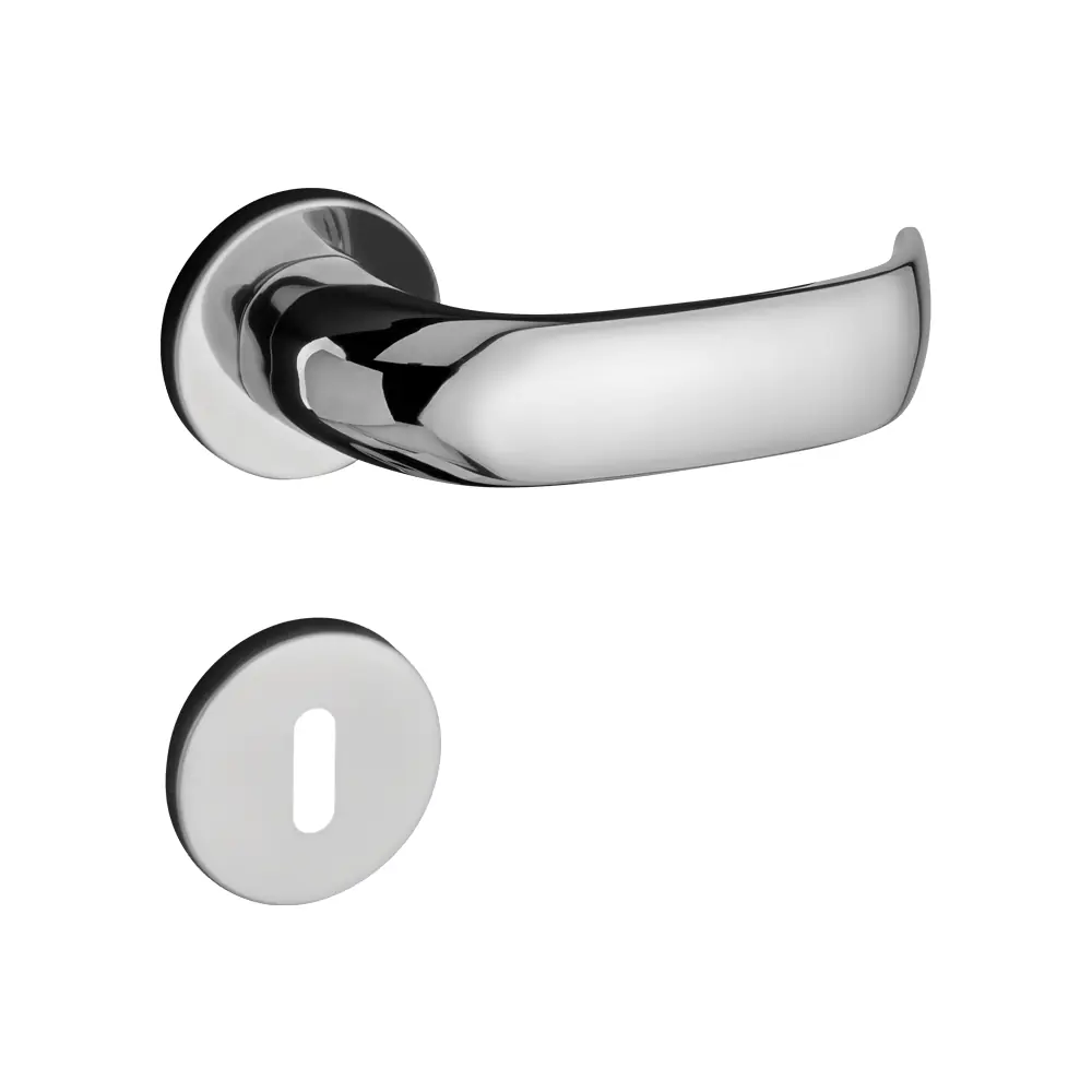 Fechadura Contemporânea Cromado Premium Interno