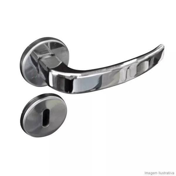 Fechadura Roseta Interna De Aço Zamac Victoria Acetinada Cromada Pado 830 80 40mm