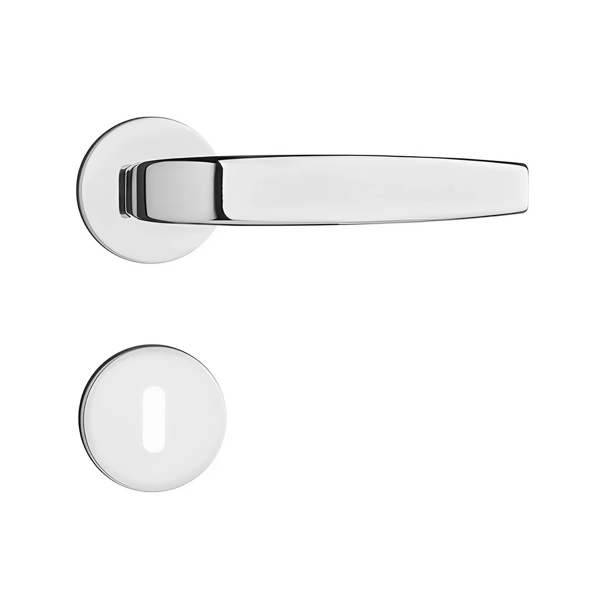 Fechadura para Porta Interna Pado Premium Residence Vic Cromado 55mm Inox Chave Simples