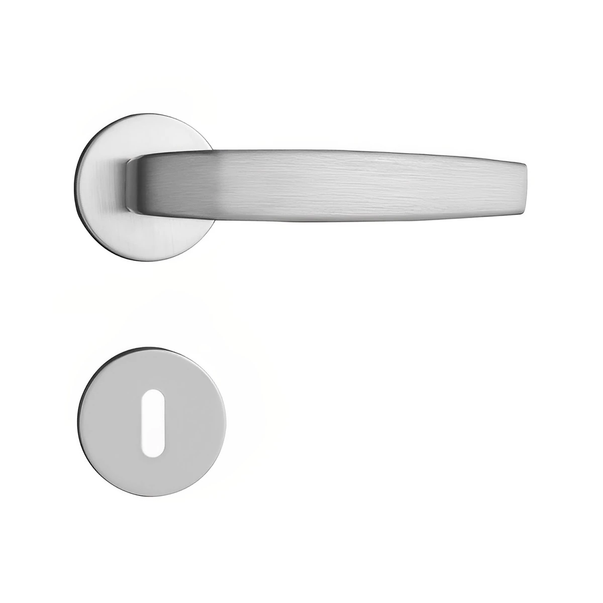 Fechadura para Porta Interna Pado Premium Residence Vic Acetinado 55mm Inox Chave Simples