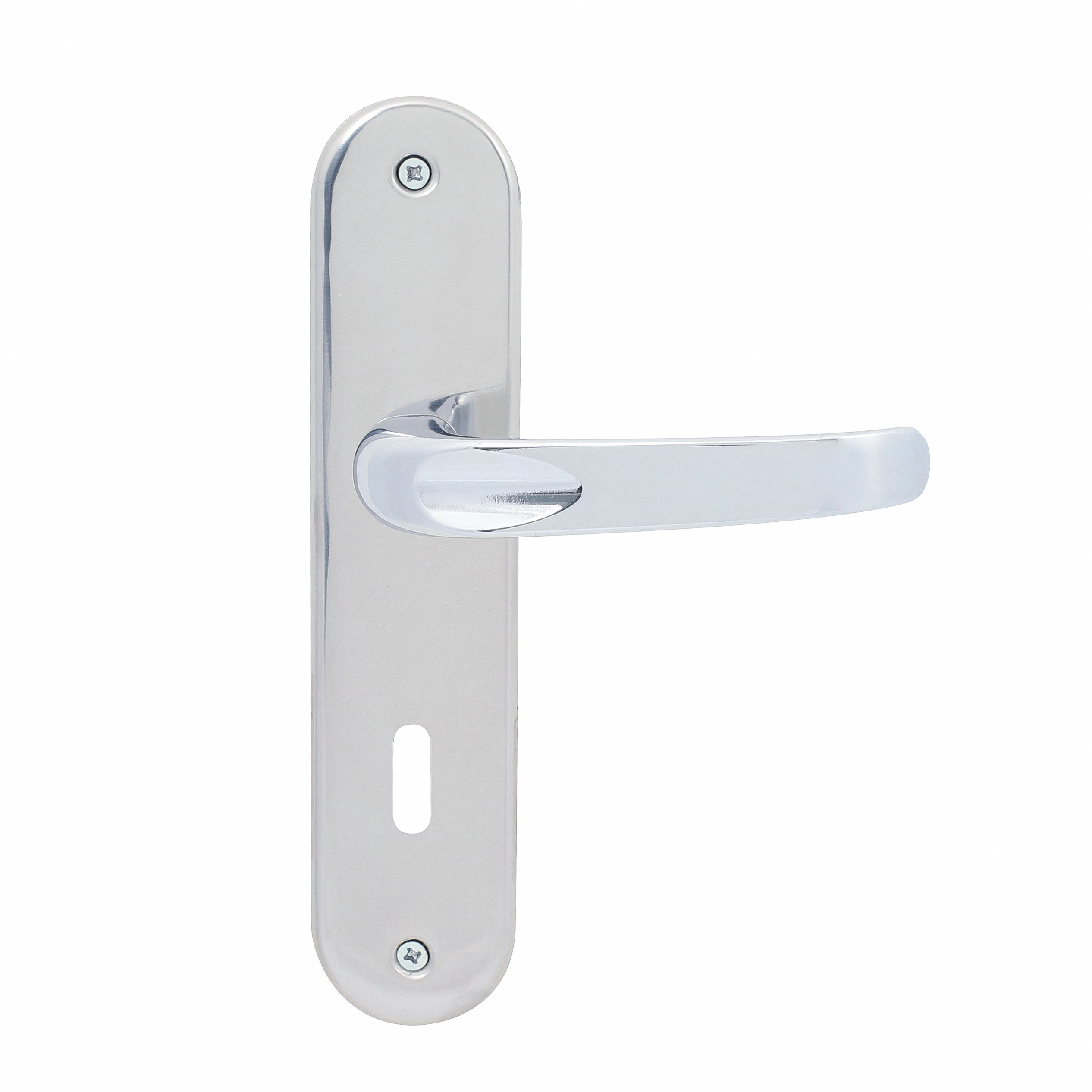 Fechadura para Porta Interna Pado Evidence Cromado 40mm Aço Inox Chave Simples