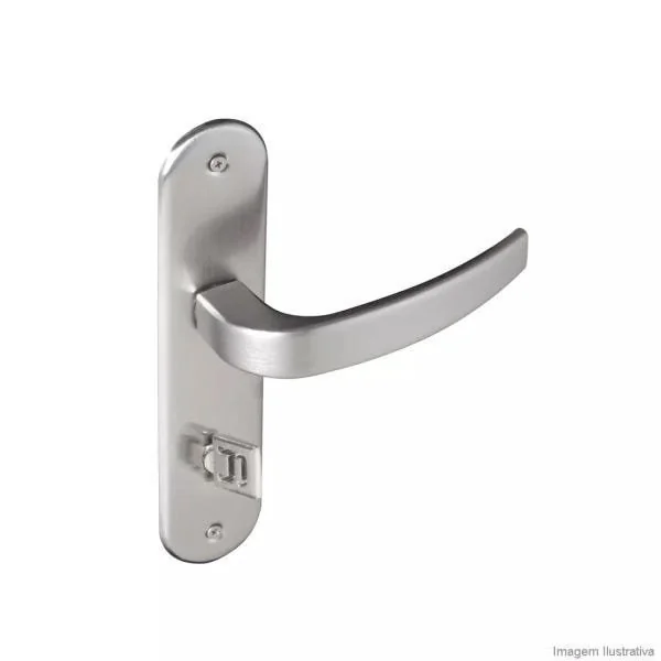 Fechadura Vic Cromo Acetinado Banheiro Cromo Acetinado