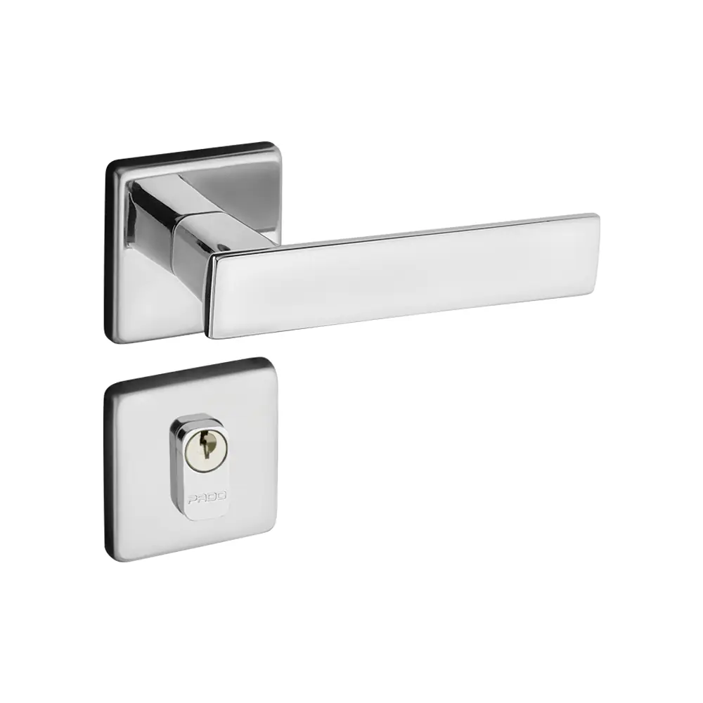 Fechadura Quadra Cromado Premium Externa