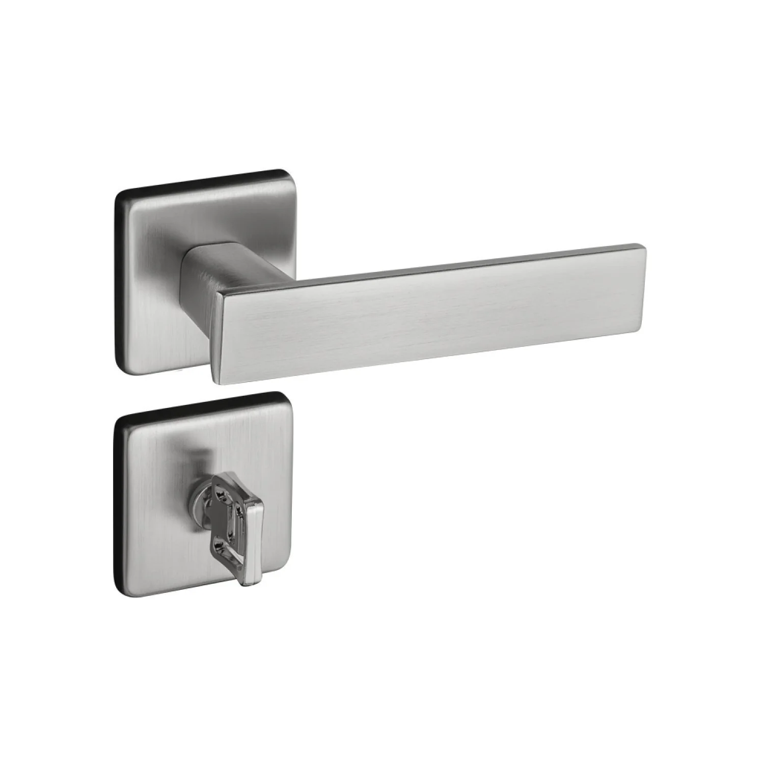 Fechadura Quadra Cromo Acetinado Banheiro Banheiro Cromo Acetinado