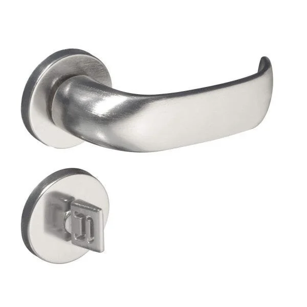 Fechadura Contemporânea Cromo Acetinado Banheiro Cromo Acetinado