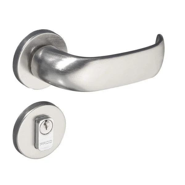 Fechadura Contemporânea Cromo Acetinado Externa Cromo Acetinado