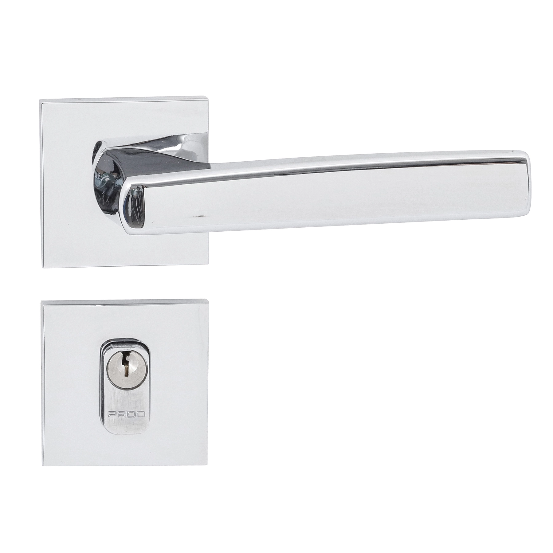 Fechadura para Porta de Entrada Pado Acqua Star Cromado 55mm Aço Inox Chave Simples