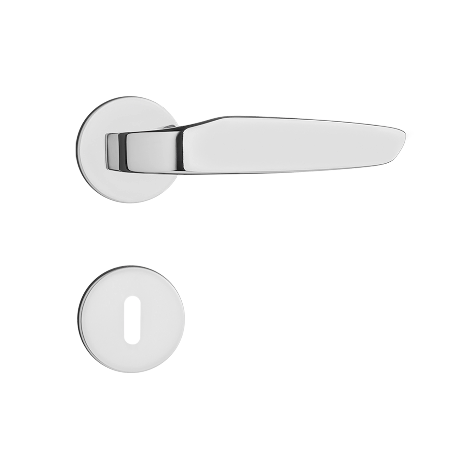 Fechadura Pado para Porta Interna Cromado 55mm Chave Simples Ibiza