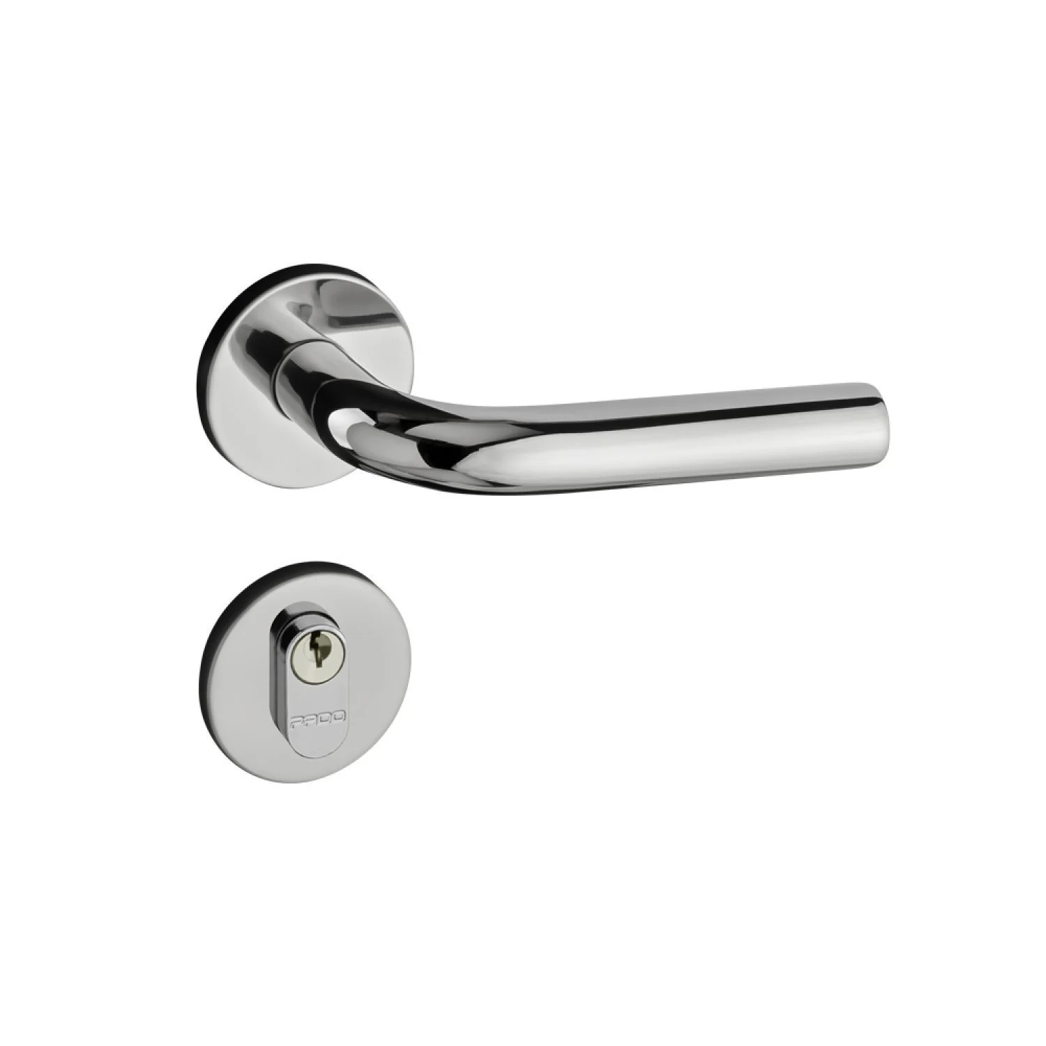 Fechadura 402 Com Roseta Inox Polido Externa Inox Polido