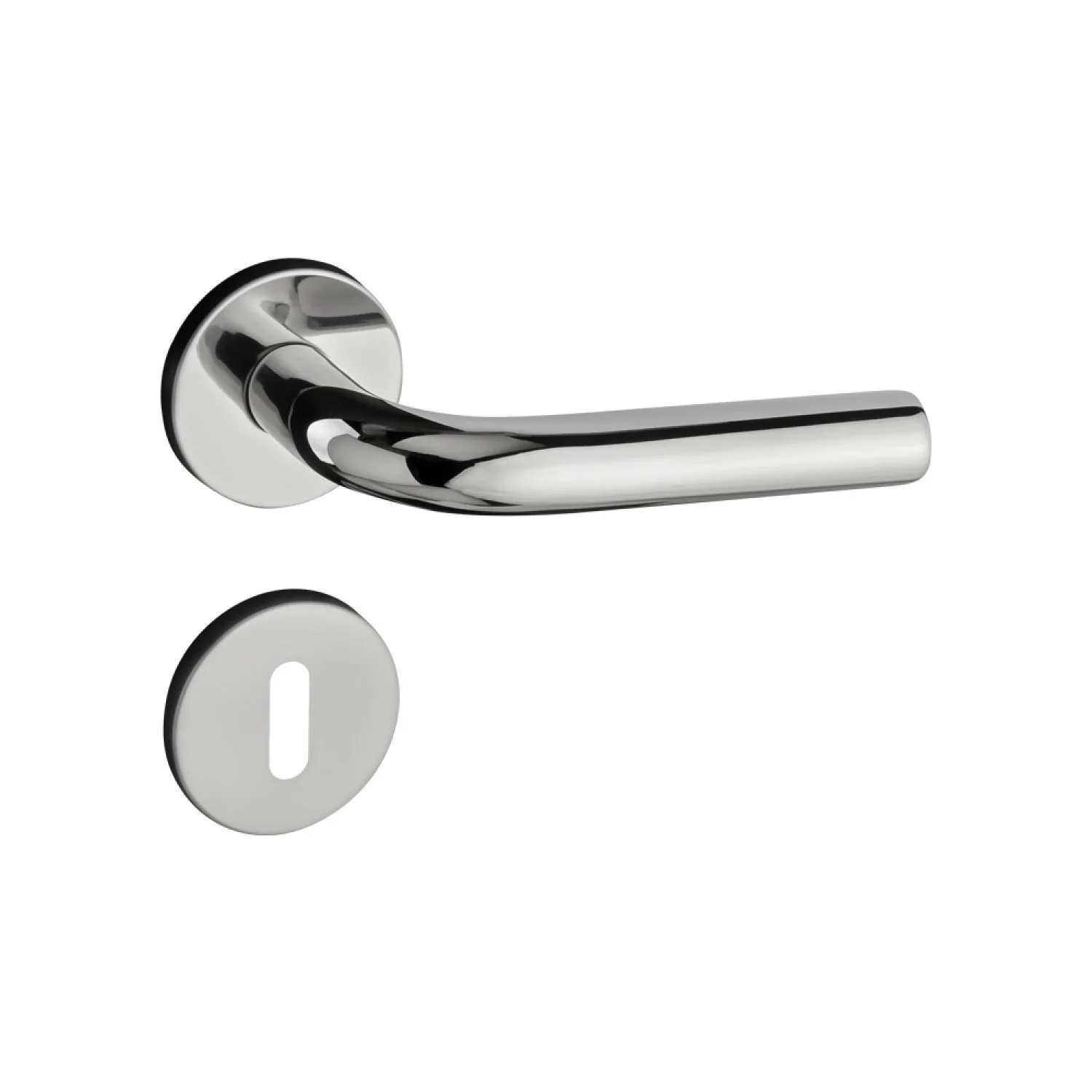 Fechadura 470 Com Roseta Inox Polido Interna Inox Polido