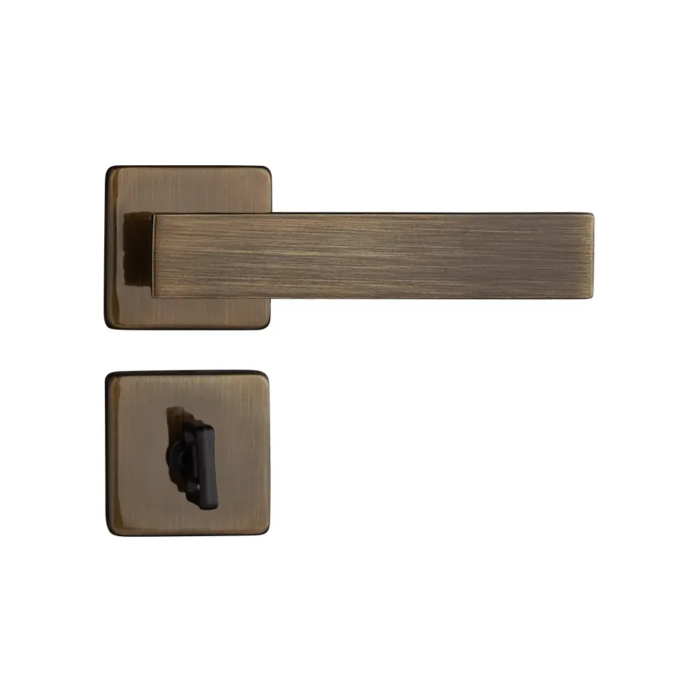 Fechadura Quadra Bronze Oxidado Banheiro