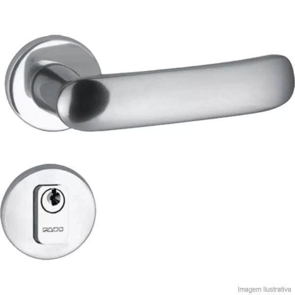 Fechadura Madrid Cromo Acetinado Externa Cromado