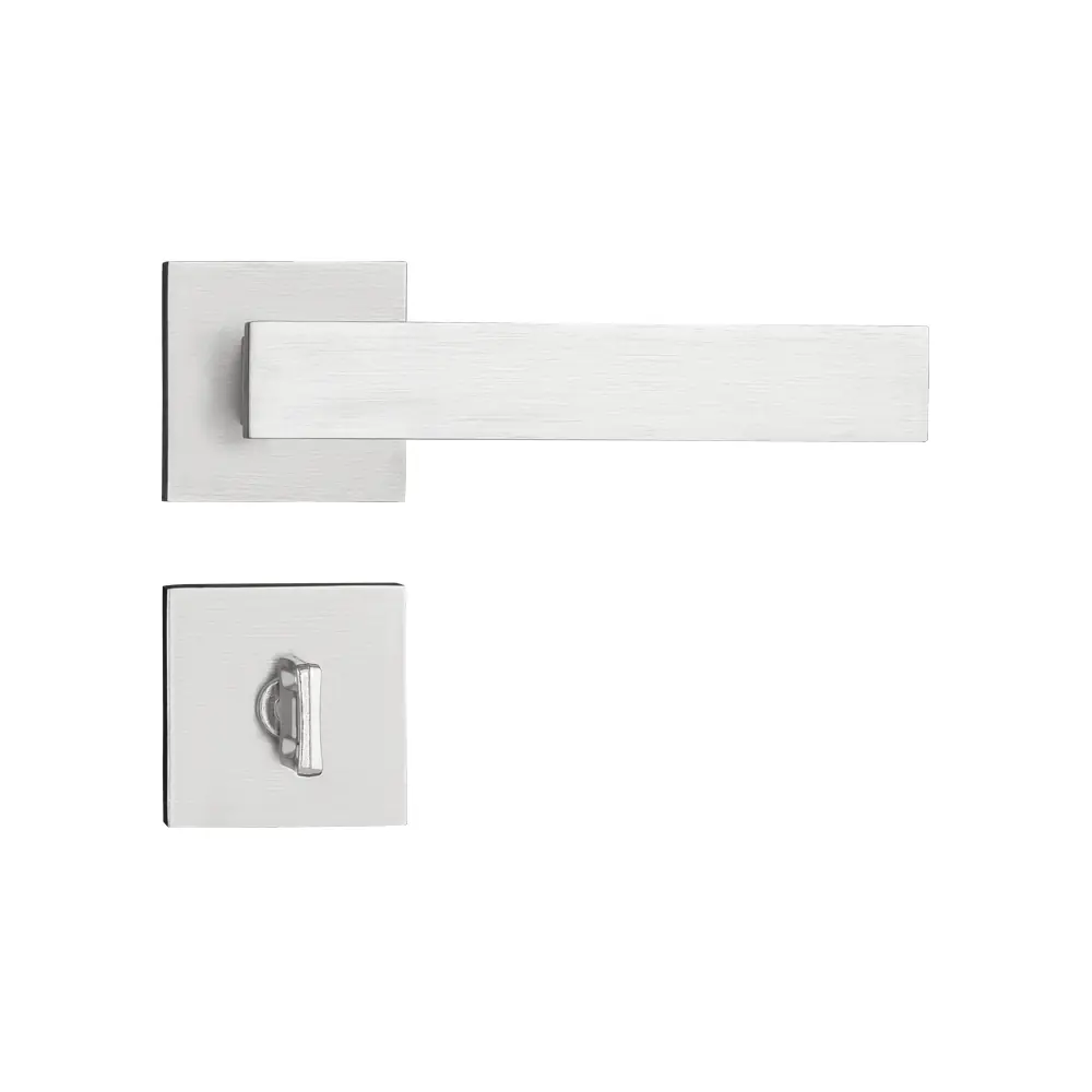 Fechadura Retro Cromo Acetinado Para Banheiro